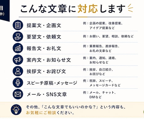 あなたの考えを伝わる文章に整理します 箇条書きや話し言葉から伝わる文章を作成します イメージ2