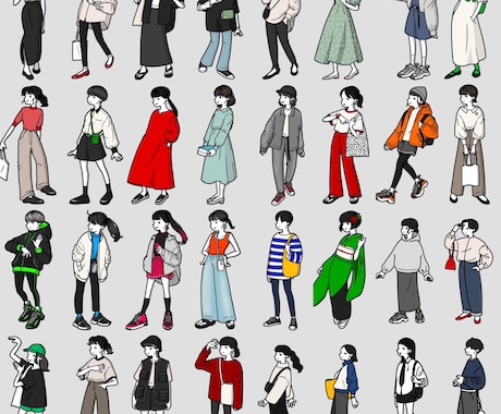 全身横顔専門！シンプル人物イラスト描きます オリジナリティあふれるアイコンはいかがですか？ イメージ2