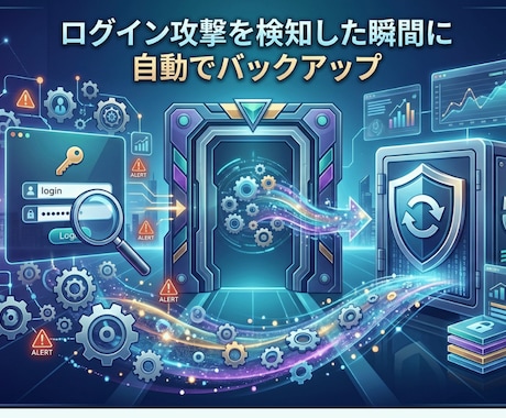 WP攻撃検知・自動バックアッププラグイン提供します ログイン攻撃を検知した瞬間に自動でバックアップ イメージ1