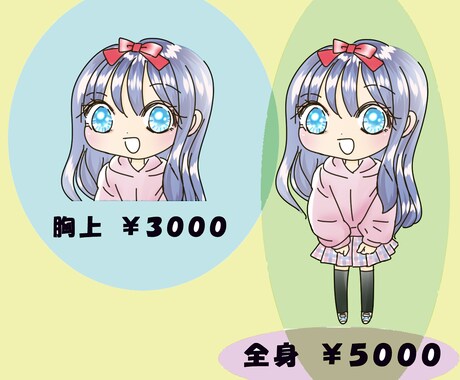 可愛いミニキャライラスト描きます ＳＮＳアイコンやグッズなどにおすすめ♡ イメージ2
