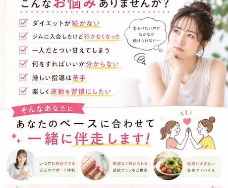 あなたに合わせた「続けられる習慣」を作ります 【運動嫌い専門】続けられるパーソナルダイエット相談 イメージ2