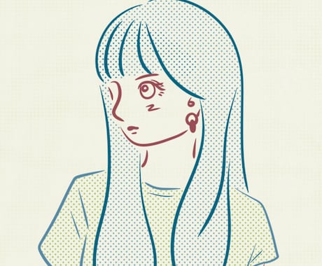 レトロっぽいおしゃれ線画イラストを制作ます イメージ1