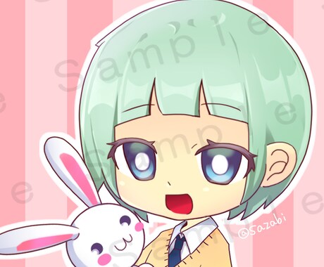 デフォルメイラスト☆彡SNS用アイコン作成します 柔らかいタッチでかわいいイラストをご提供します！ イメージ2