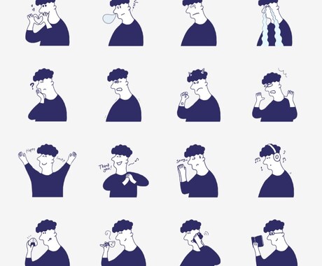ゆるいタッチのLINEスタンプ作ります とにかく速く、丁寧に仕上げます イメージ2