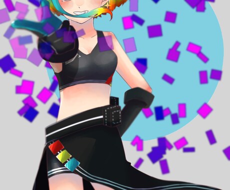 一枚絵、アイコン、サムネなんでも描きます 自由にお使いいただける立ち絵やバストアップを描きます イメージ2