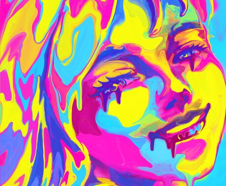 めっちゃ目を引く！マーブル模様でイラスト描きます カラフルで個性的なイラストで他と差別化！ イメージ2