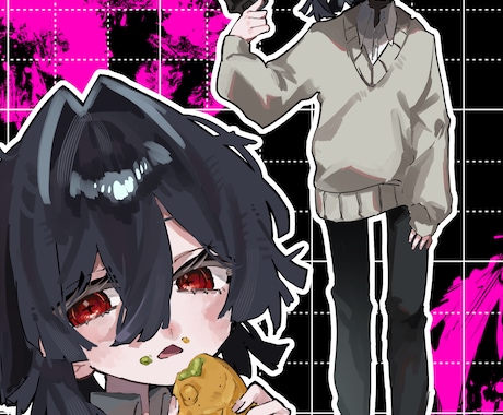 目に留まるようなかわいい一枚絵をお描きします 落ち着いた色合いの可愛いイラストをお求めの方に！ イメージ2