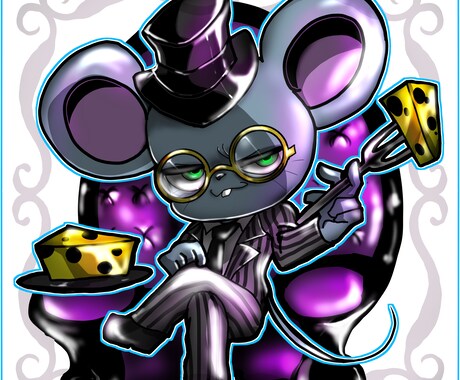 即日可&最安値！デフォルメキャラを描きます キラキラとして、雰囲気のある絵に仕上げます イメージ2