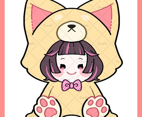 女の子の着ぐるみぬいぐるみイラスト販売します 犬の着ぐるみを着たおすわりぬいイラスト イメージ2