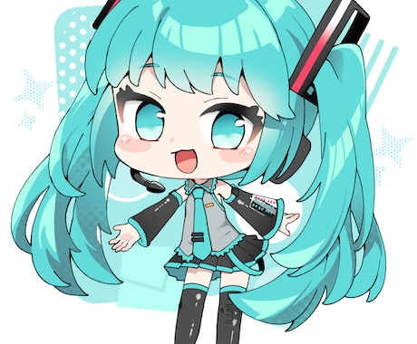 SNS用の可愛いアイコンを作成します 二頭身のかわいいSDキャラに特化！！ イメージ1