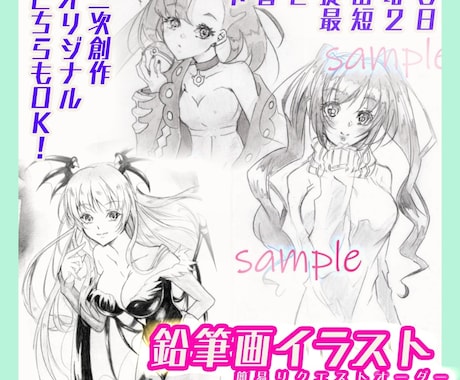 簡易リクエスト◇鉛筆画イラスト執筆致します 鉛筆の柔らかい風合いの 