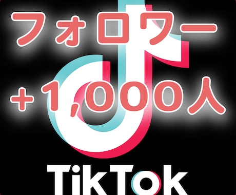 TikTokフォロワー+1000人～増やします フォロワー増加でさらに輝くよう宣伝・拡散します！ イメージ1
