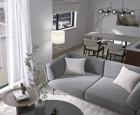 3Dパースつき　モデルルームのようなお部屋にします モデルルームのデザイナーが自宅を素敵にコーディネートします イメージ1