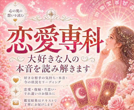 大好きな彼の本音と未来を丁寧にやさしく読み解きます ホラリー占星術＆タロットで未来の幸せと高波動のアドバイス イメージ1