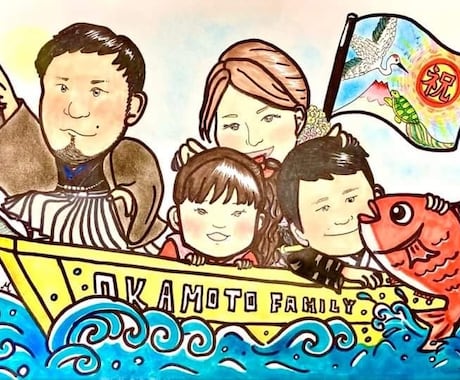 ここまで描く！？似顔絵＋aの似顔絵を描きます 写真では伝わらない、夢中な物事も描くオンリーワン似顔絵＊ イメージ2