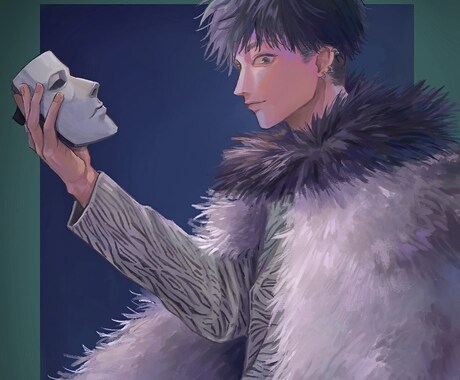 独自の絵柄で一枚絵描きます 厚塗りチック、多彩な色彩でお好みなイラストお描きします イメージ2