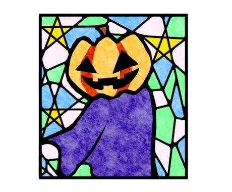 ステンドグラス風のイラスト描きます イメージ1