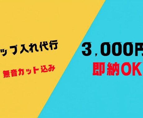 YouTube動画フルテロップ無音カット代行します 面倒な字幕入れと間のカットはお任せ！Vrew使用で爆速納品 イメージ1