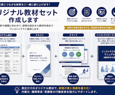 研修ツール開発します 講師用マニュアル付完全研修パッケージ イメージ1