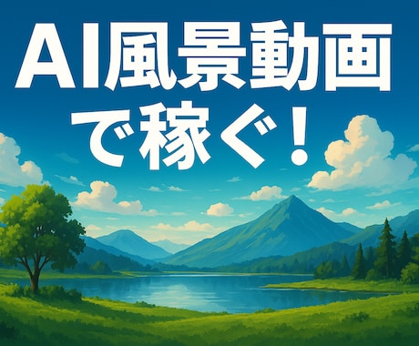 AI風景動画で副業収益化をサポートします YouTubeで稼ぎたい人必見！ イメージ1