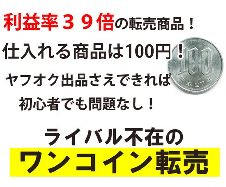 初心者向け！100円でスタートできる転売を教えます １度もネットで稼いだ事の無い方に向いています。 イメージ1