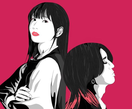 ポップなモノクロ似顔絵描きます 影を際立たせた存在感のあるクールな似顔絵を描きます。 イメージ1