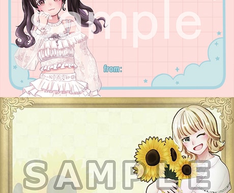 アイドルやライバーのメセカ、フラスタ等描きます 試用特別単価！企画用イラスト制作希望にお応えします！ イメージ1