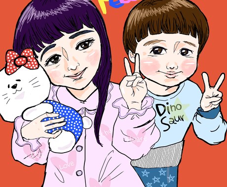 SNS向きの可愛い似顔絵アイコン描きます 看護師歴12年！やさしくかわいい似顔絵が得意です！ イメージ2