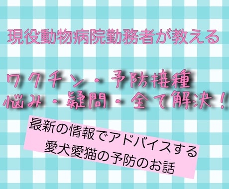 犬猫の予防接種ワクチンについて説明します 現役の動物看護師がその子にあった予防接種について詳しく説明 イメージ1