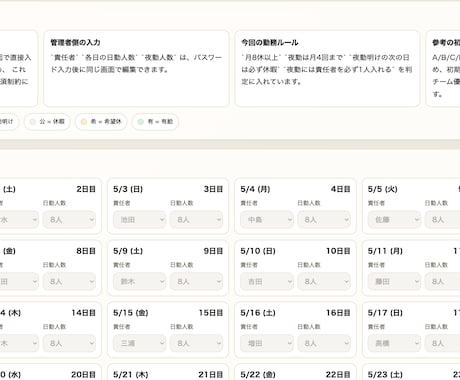 病院・訪問看護向けシフト管理システムを開発します 医療現場のExcelシフト管理から脱却できます イメージ2