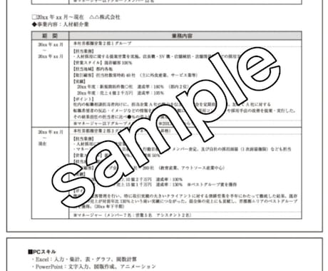 職務経歴書を作成します 転職活動をブーストさせる❗️ヒアリング項目に回答するのみ イメージ2