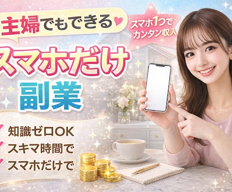 初心者OK＊スマホだけ副業こっそり教えます 初めてでも大丈夫！スマホだけで完結します＊ イメージ1