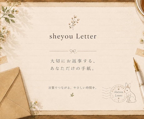 sheyou Letter*~ 大切にお返事します 言葉で繋がり、そっと寄り添う。手紙を交わすようなやりとりを。 イメージ1