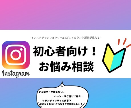 インスタ初心者向け！インスタのプロが質問に答えます 現在2.7万人フォロワーを持つアカウント運営がアドバイス！ イメージ1