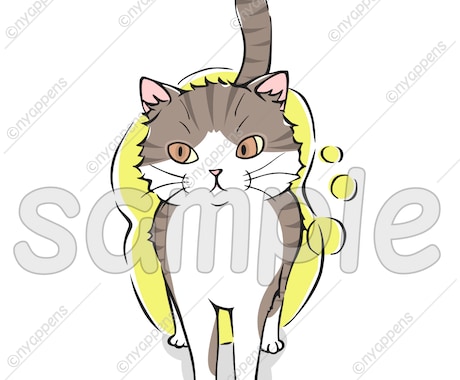 商用利用OK！猫の手書きイラスト販売しています イメージ1