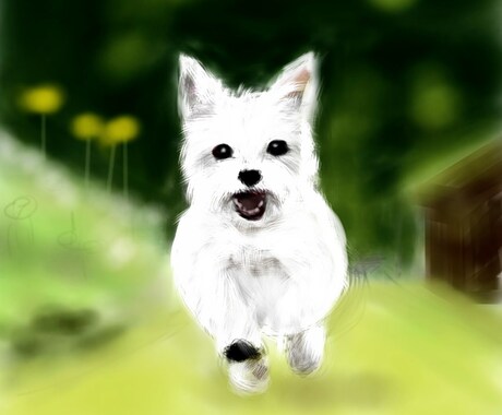 ペットや動物の絵を描きます お気に入りの写真をイラストにします。サイズ A4 イメージ2