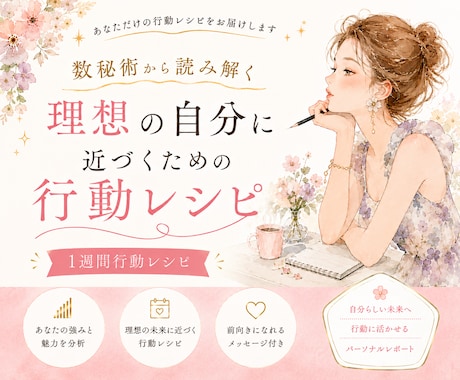 生年月日のみでOK！あなたの強みと魅力を伝えます ただの占いで終わらない数秘術鑑定、理想を叶える行動プラン付 イメージ1