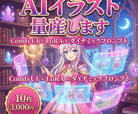 ComfyUI画像生成ワークフロー設計します LoRA訓練×ダイナミックプロンプトで量産可能に イメージ1