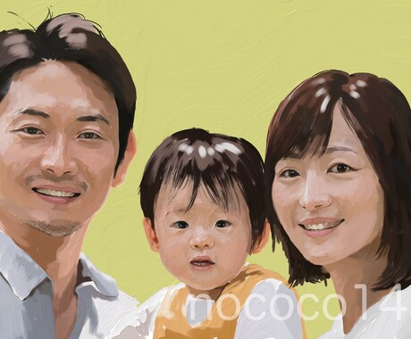 絵画タッチのリアルな似顔絵作成します ウェルカムボード、記念日、誕生日、アイコン等におすすめです！ イメージ2