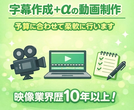 予算に合わせ柔軟に動画編集全般承ります 制作事例豊富！映像業界経験10年以上！まずはご相談ください イメージ1