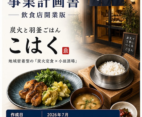 飲食店専門｜融資申請に使える事業計画書を作成します イメージ1