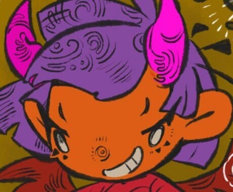 ミニキャライラスト・アイコンを製作します ハロウィンを愛する絵描きがレトロチックな作品をお描きします！ イメージ1