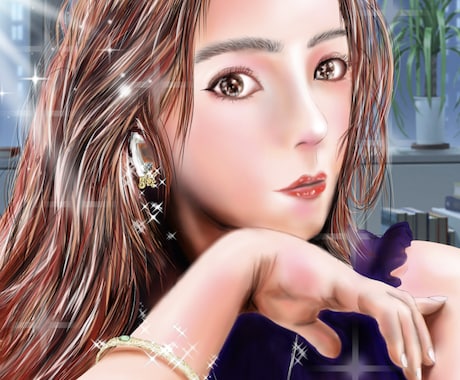 女性の似顔絵を美しく描きます 美女専門イラストレーターの描く似顔絵✨ イメージ2