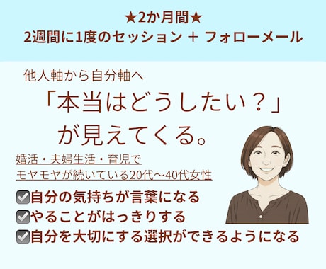 婚活・育児・夫婦生活のモヤモヤ、整理します イメージ1
