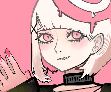 顔+体の一部でアイコン描きます イメージ1