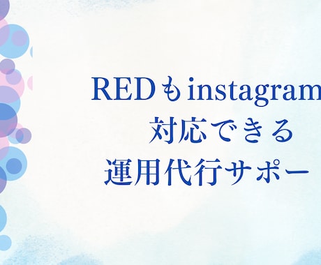 RED/Instagramの運用全般相談できます 投稿/動画編集/アカウント設計などなんでも相談しください イメージ1