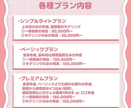 Vtuberモデルの全工程作成いたします モデル制作に関わる購入者様の”こだわり”を一緒に実現させます イメージ2