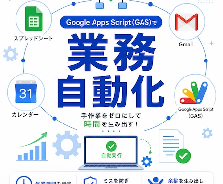 Googleツールなどの自動化、諸々連携やります 面倒なGoogle作業、自動化します イメージ1