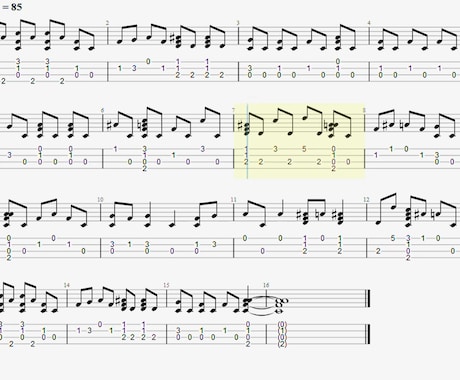 ウクレレソロのTAB譜作ります 初心者でも弾ける！1曲3000円〜TAB譜作成！ イメージ2