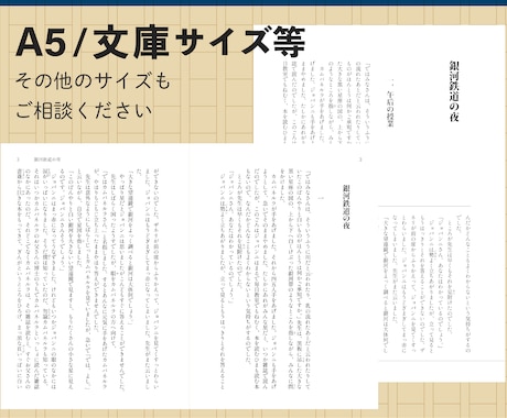 小説同人誌の印刷組版(InDesign)いたします 入稿まで丁寧にサポートいたします イメージ2